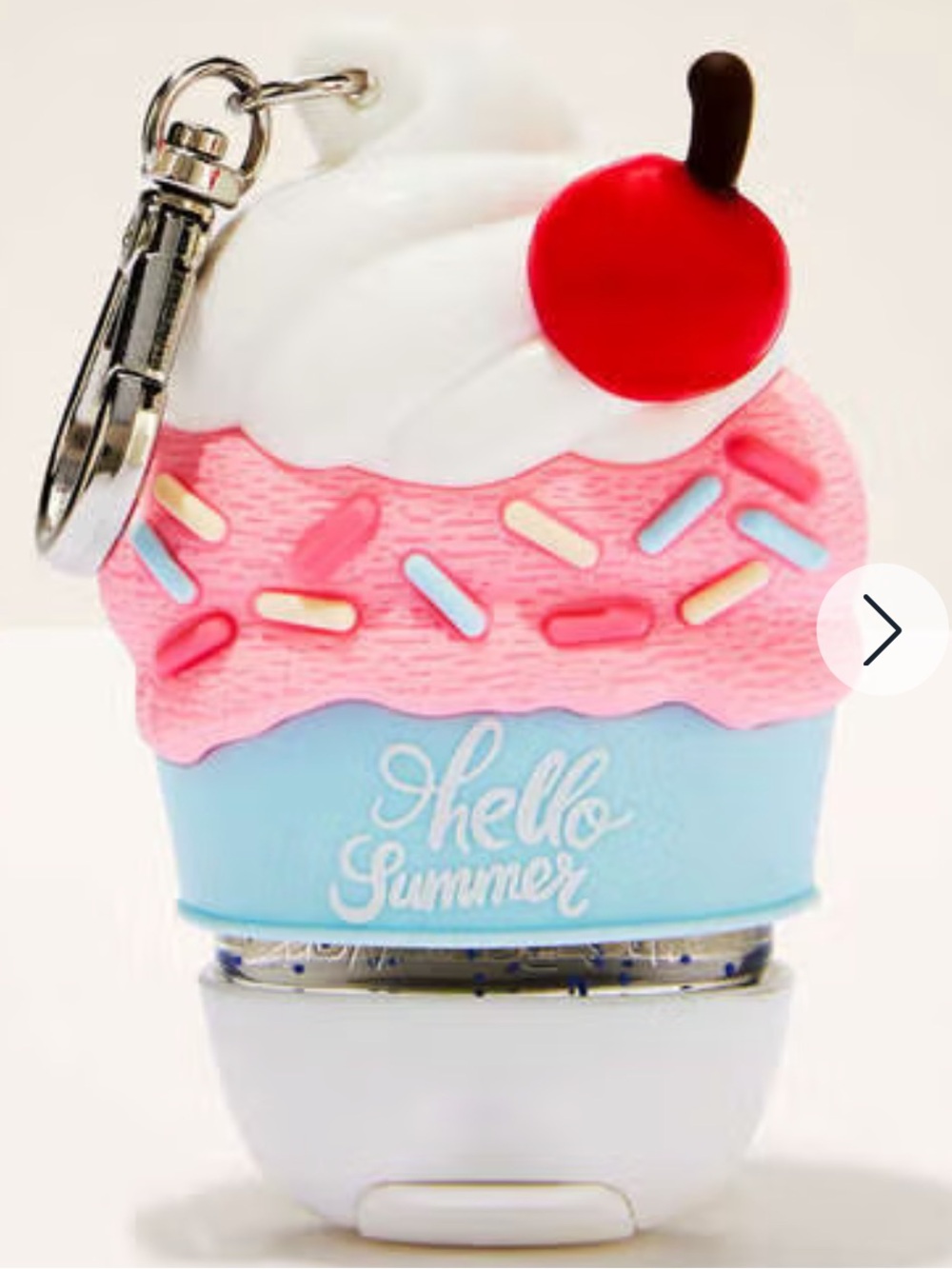 Bath & Body Works Hello Summer Ice Cream Sundae PocketBac Holder - Pink/ Blue.